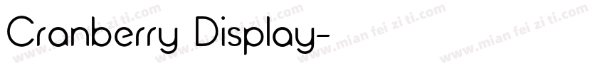 Cranberry Display字体转换